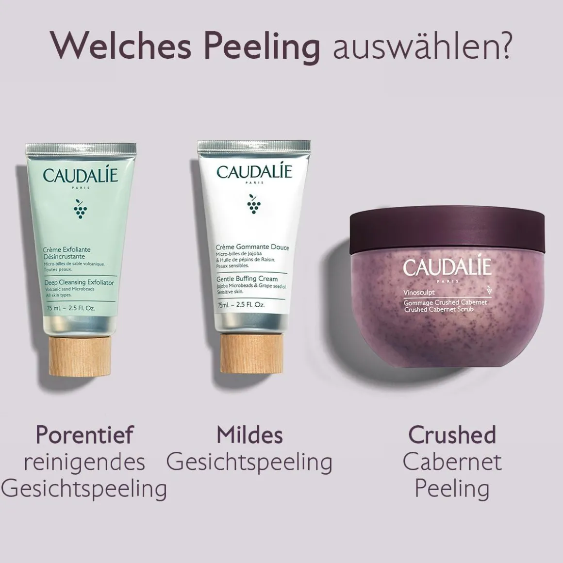 Crushed Cabernet Peeling mit Honig
