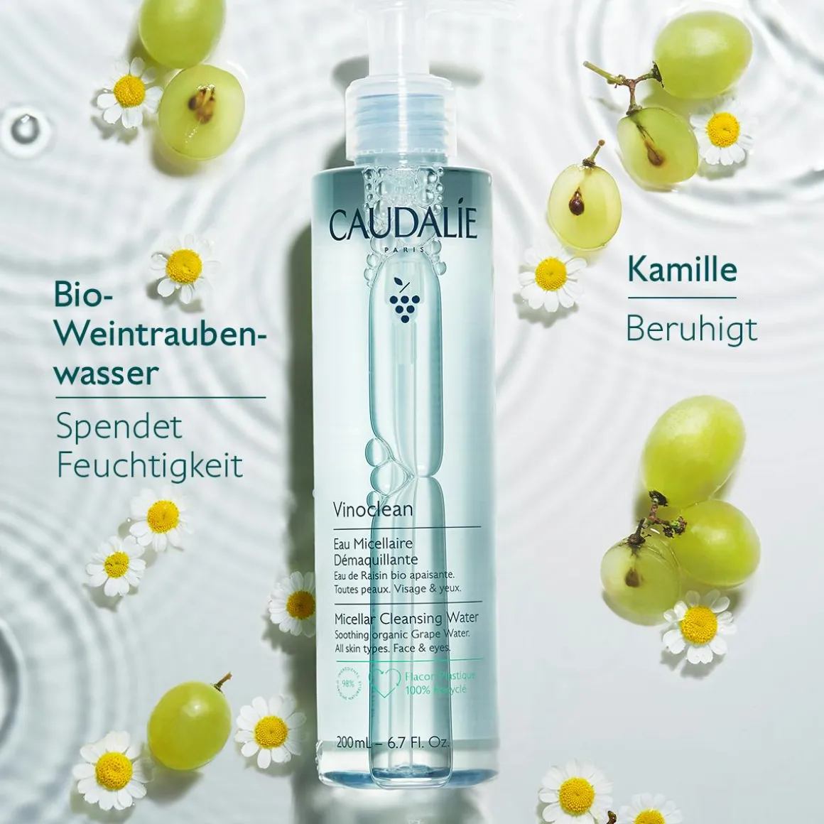 Mizellar-Reinigungswasser mit Kamille - 200ml