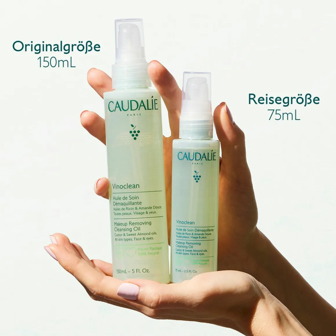 Reinigendes Pflegeöl mit Mandelöl + Rizinusöl - 75ml