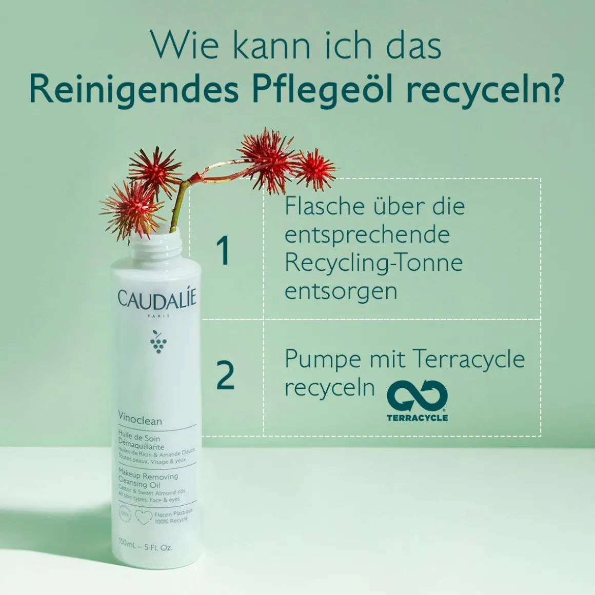 Reinigendes Pflegeöl mit Mandelöl + Rizinusöl - 75ml
