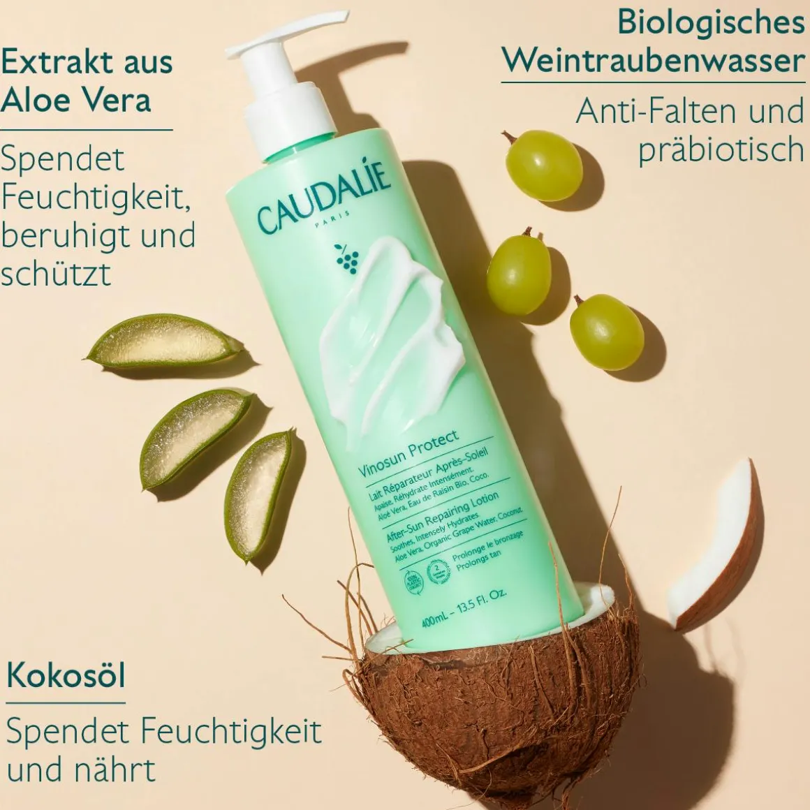 Reparierende After-Sun Pflegemilch mit Aloe Vera - 400 mL
