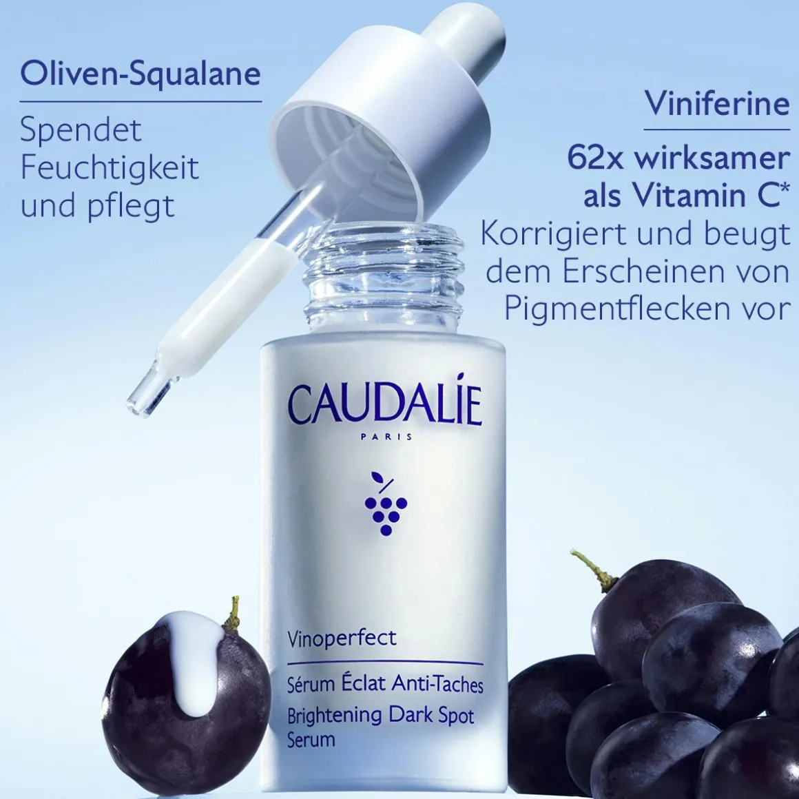 Serum für mehr Ausstrahlung und gegen Pigmentflecken mit Viniferine, Alternative zu Vitamin C - 30ml